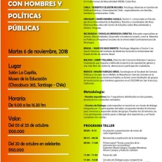 Abiertas inscripciones Taller Internacional investigación, intervención con hombres / martes 06 de noviembre